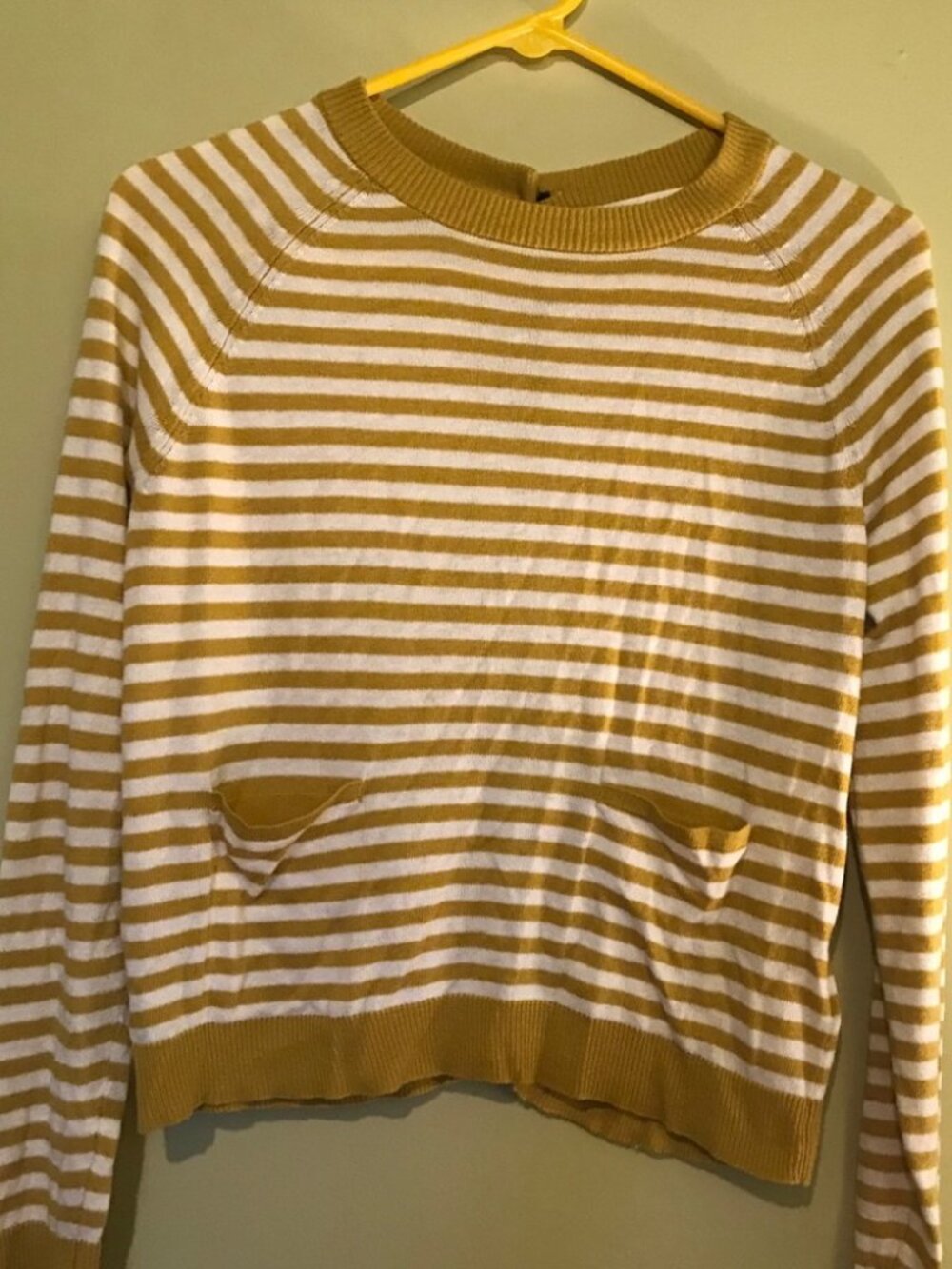 Anthropologie Charlie & Robin Striped open back sweater with pockets!  Size XS